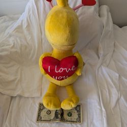 Peanuts Snoopy Friend's WOODSTOCK Valentine Plush Toy 15" I LOVE YOU New +Tag