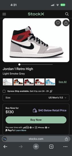 Nike Air Jordan 1 Mid Light Smoke Grey