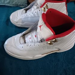 Jordan 1 Retro White & Red Sz 10