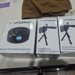 Phone tripod and projector