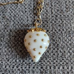 White Strawberry Necklace 