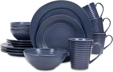 Blue Stoneware Dinnerware Set
