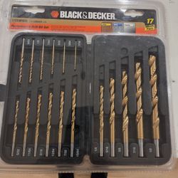 Brand New Black & Decker Titanium Performance Drill Bit Set See Description