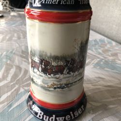 Budweiser 1990 Holiday Stein - Collectors Series