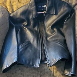 Heavy Leather Jacket (Motorcycle)