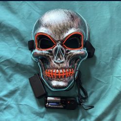 Mens Light Up Skull Mask