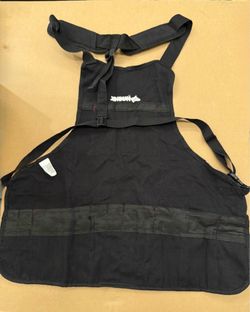 Husky 23 in. 16-Pocket Black Canvas Bib Tool Work Apron