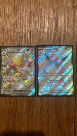 ✨ Shiny Wigglytuff + Shiny Alakazam Pokémon Cards – Mint Pair 🔥