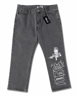 TRUE LA  “B2W” Grey Baggy Jeans 38x30 Brand New w/ Tags