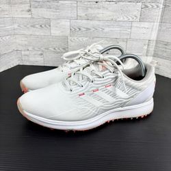 Adidas SZG SL White Pink Womens Waterproof Spikeless Golf Shoes GZ3912 