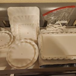 Party Platters. Reusable Hard Plastic 