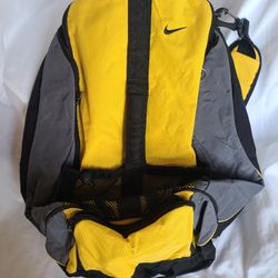 Vintage 90s Nike Carry Gear Backpack Duffle Bag Yellow