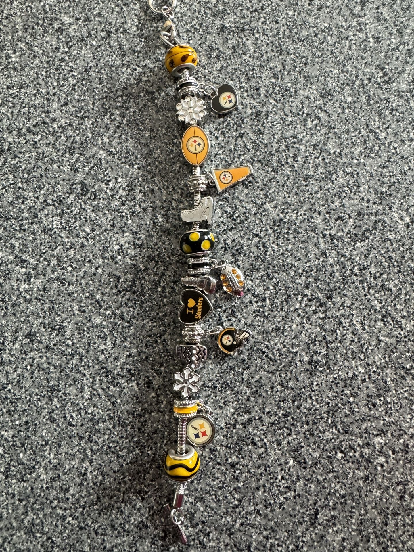 Bradford Exchange Set Of 2 Steeler Charm Bracelet