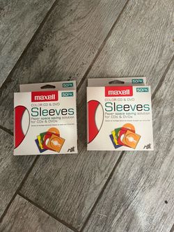 Maxell Color CD & DVD Sleeves 50-Pack (x2)