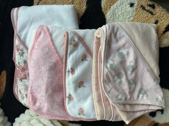 Baby girl bath towels