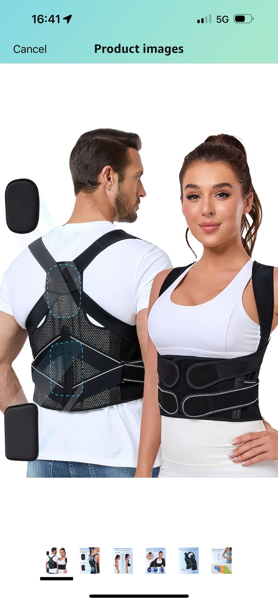 Brand New Size M Posture Corrector for Women and Men with Bionic System, Precise Full Back Support Back Brace for Upper and Lower Back Pain Relief