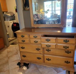 Solid Wood Dresser and Bed Frame