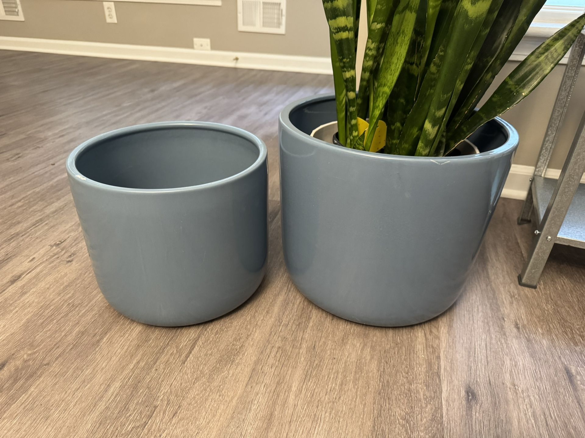 Light Blue Ceramic Plant Pots