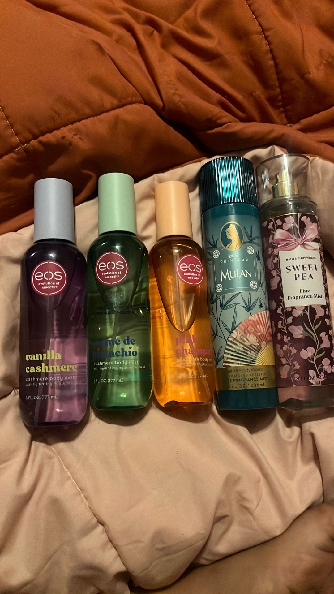 Eos and bath and body works perfume