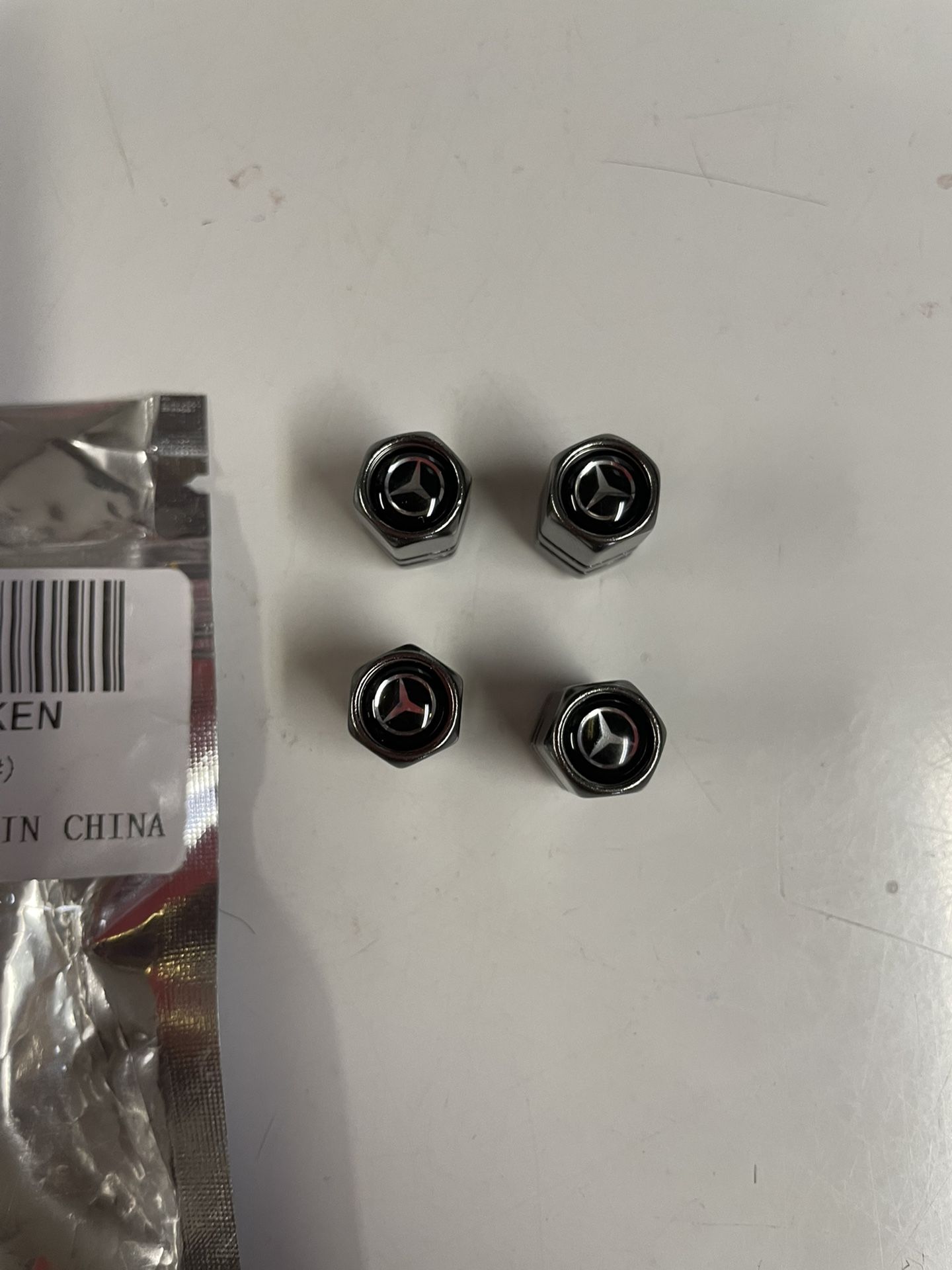 Mercedes Benz Gray Alloy Valve Stem Caps