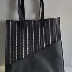 Bloom & Give Leather Tote Bag