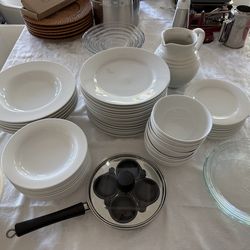 Crate and barrel, Aspen rimmed dishes, etc. must take today!