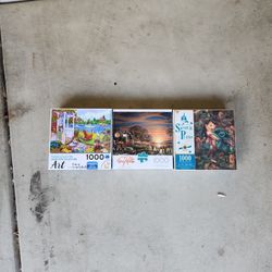 Three 1,000 Piece Puzzle Set