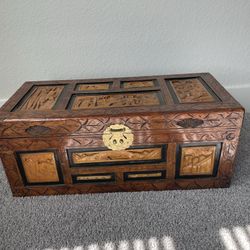 Hand Carved Chinese Foot Locker