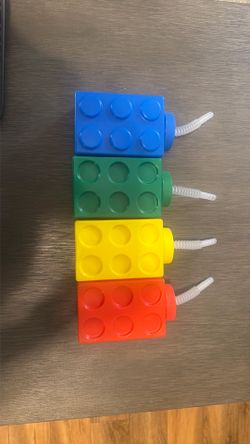 Lego block cups (12) total