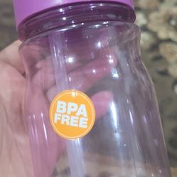 Small Plastic Water Bottle with Flip-Up Straws, Assorted Colors BPA Free with Carry Handle Lightweight Perfect for Beach Pool Hiking Exercising Travel