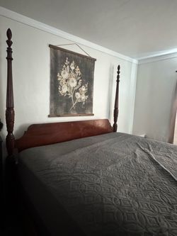 Cal King Four Poster Wood Bed Frame