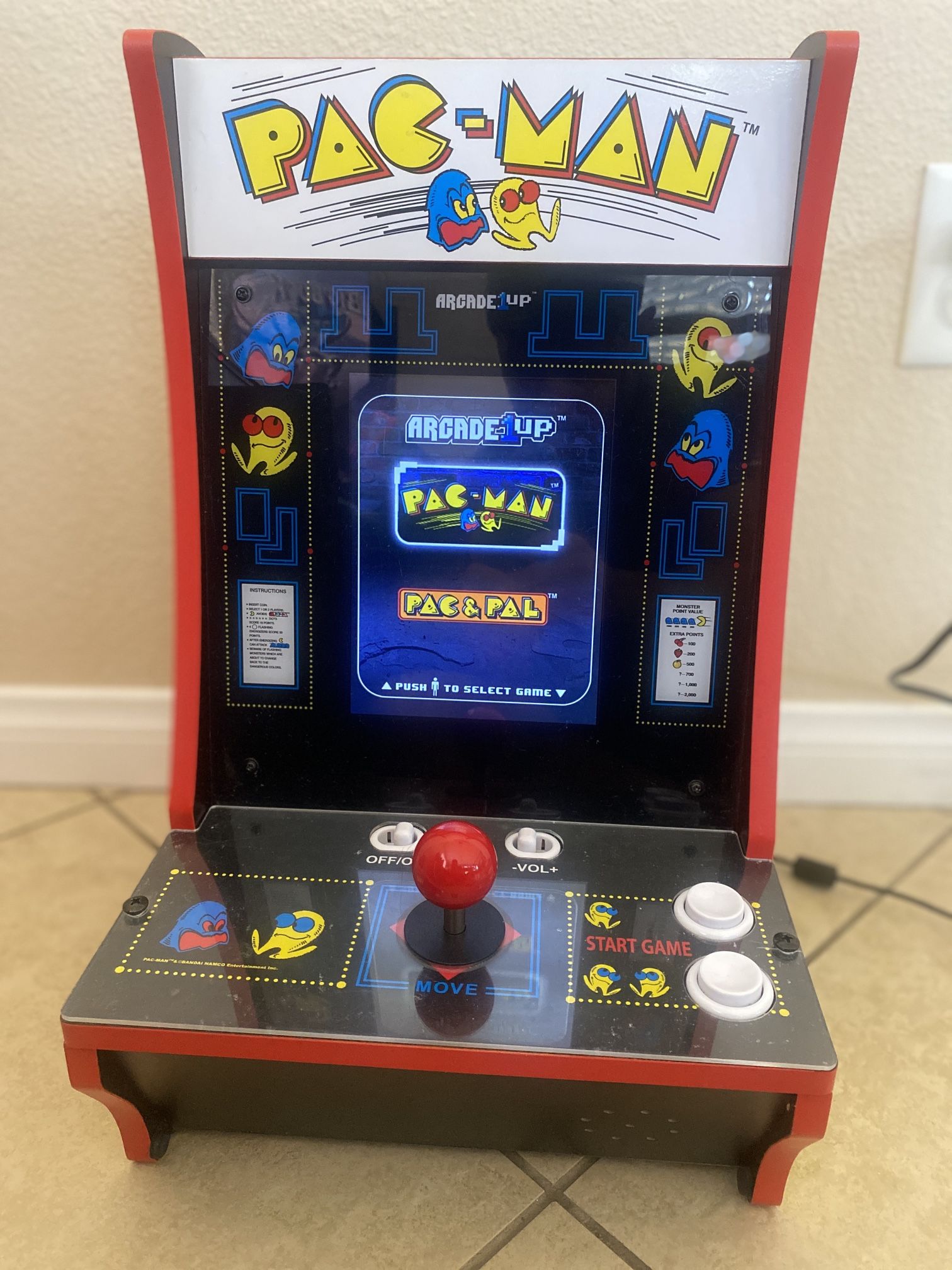 Pac Man Arcade Arcade1up Countercade Table Top - 2 games
