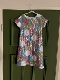 Girls size 8 romper and sequence dress