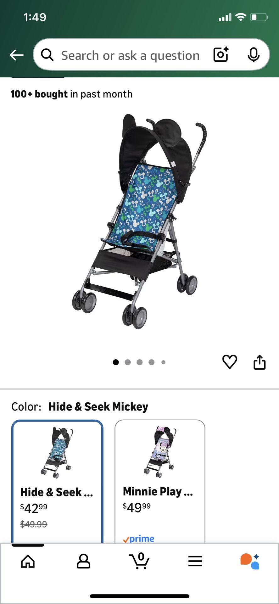 Mickey Mouse umbrella Stroller