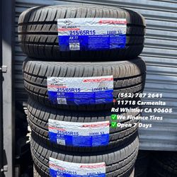 215/65R15 Atlander Set of Tires Installed and Balanced Set de Llantas Nuevas Instaladas y Balanceadas