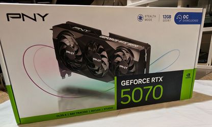 PNY NVIDIA RTX 5070 GPU - New in box