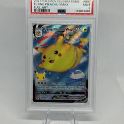2021 Pokemon Celebrations Flying Pikachu VMAX Full Art Holo PSA 9 #007