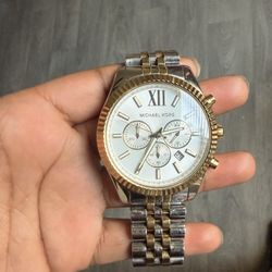 Michael Kors Lexington Chronograph Two-Tone Watch