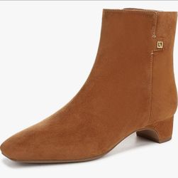Brand New Franco Sarto L-Luella Saddle Tan Suede Bootie 6 1/2 W Women's J7170L2201