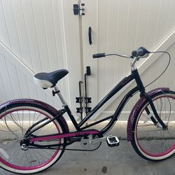 26” Cruiser Bike for Sale !!! – Black & Pink – Great Condition
