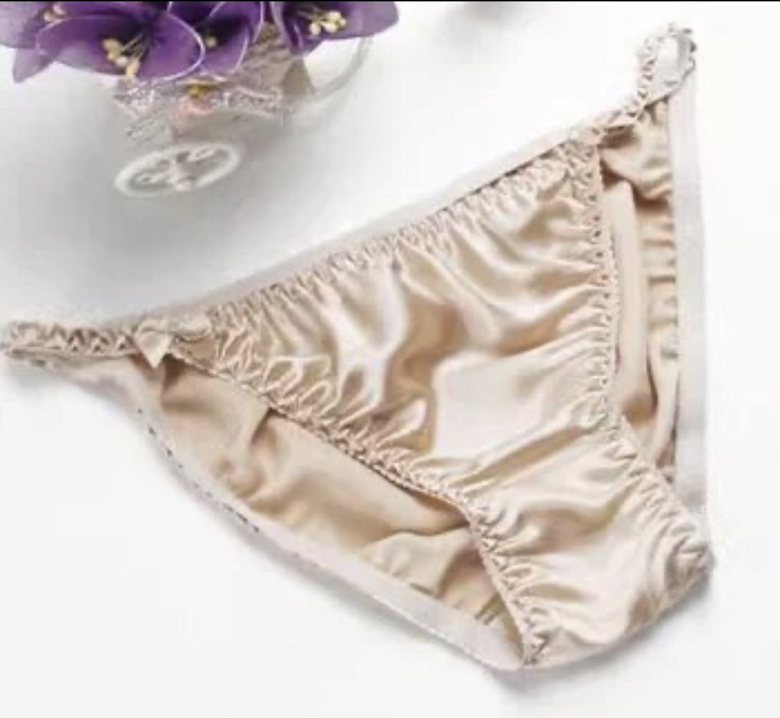 100% Pure Silk Women's Sexy Bikini Briefs Panties Underwear. Thicker Silk Fabric. Size L/XL