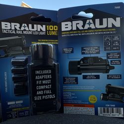 Braun 1000 lumen tactical rail mount LED light