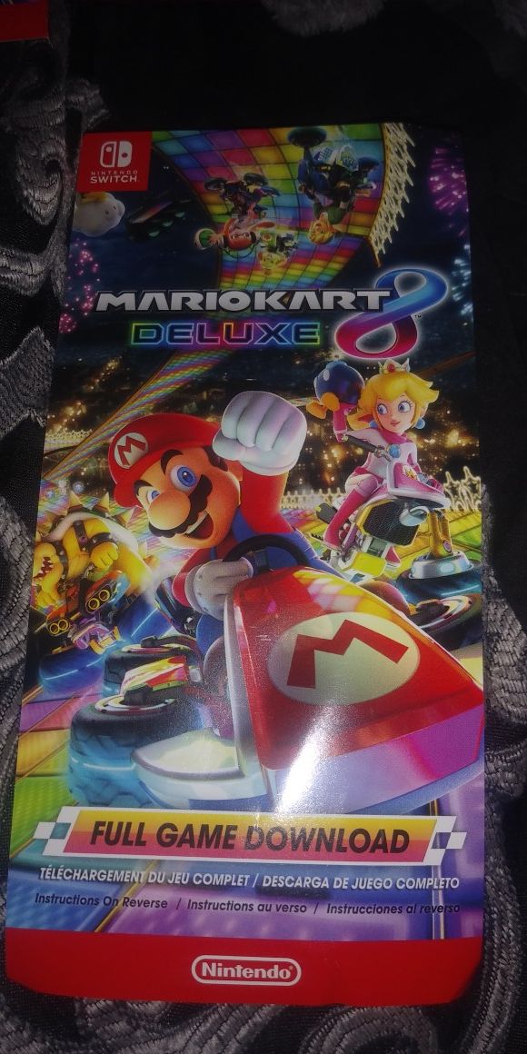 Mario Kart 8 Deluxe Digital Download Code Never Scratched Off