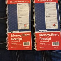 Receipt Book New Just Missing One Square In It