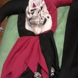 Evil jester kids costume large