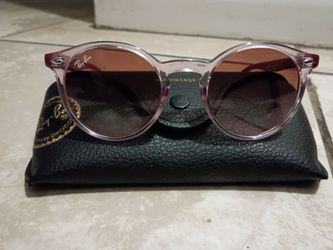 Ray-Ban Round Sunglasses Clear Pink Frame