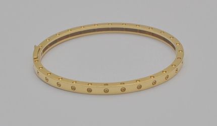 Roberto Coin Pois Moi 18K Yellow Gold Oval Bangle Bracelet
