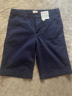 Cat & Jack Navy Boys Uniform Shorts Adjustable Waist