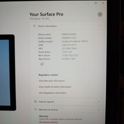 Surface Pro Model 1796 i5