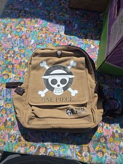 Anime One Piece Large Canvas Backpack